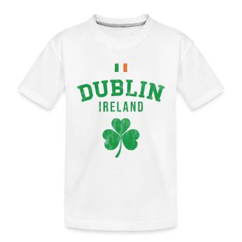 Dublin, Irland - Kinder Premium Bio T-Shirt - Weiß - Vorne