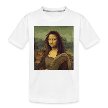 Monday Lisa Mona Lisa zerzaust Humor Kunst Montag - T-shirt bio Premium Enfant - blanc - Devant