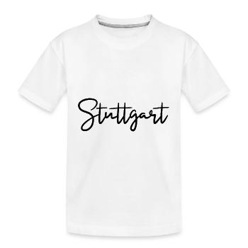 Stuttgart - Kinder Premium Bio T-Shirt - Weiß - Vorne