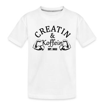 CRÉATINE u CAFÉINE - T-shirt bio Premium Enfant - blanc - Devant
