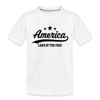 America Land of the Free - Kids' Premium Organic T-Shirt - white - Front