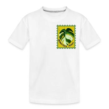 Variegated monstera - Kids' Premium Organic T-Shirt - white - Front