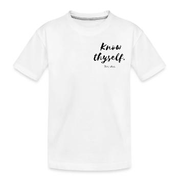 Know thyself Socrates - Kids' Premium Organic T-Shirt - white - Front