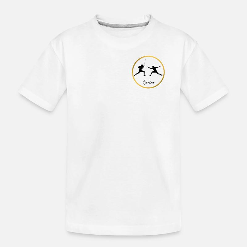 Fechten - Kinder Premium Bio T-Shirt - Weiß