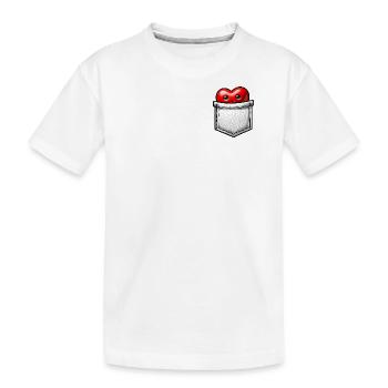Le cœur à la pourche - T-shirt bio Premium Enfant - blanc - Devant