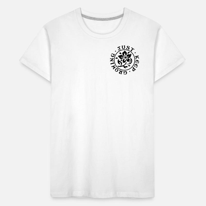 Just Keep Growing – Minimalist Design Kids' Premium Organic T-Shirt