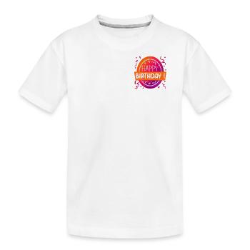 HERZLICHEN GLÜCKWUNSCH WÜNSCHEN - Kinder Premium Bio T-Shirt - Weiß - Vorne