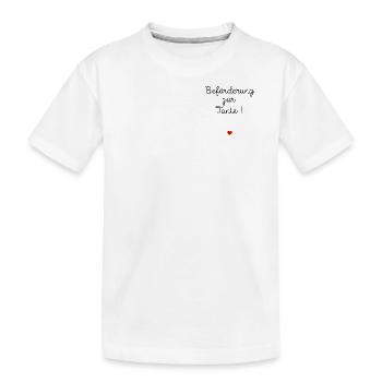 Promotion au poste de tante Bébé Cœur - T-shirt bio Premium Enfant - blanc - Devant