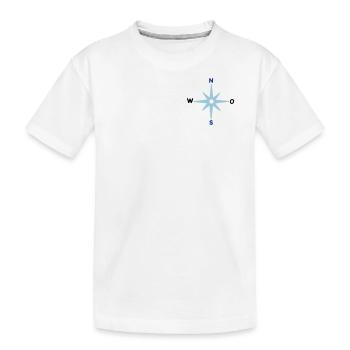 Boussole Directions cardinales Étoile Boussole Maritimes - T-shirt bio Premium Enfant - blanc - Devant
