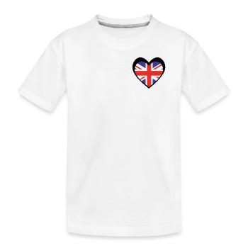 United Kingdom Black Heart – Love for the UK - T-shirt bio Premium Enfant - blanc - Devant