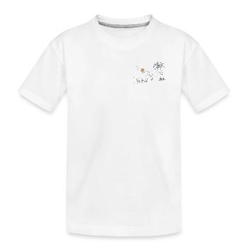 Camper sur la plage - T-shirt bio Premium Enfant - blanc - Devant
