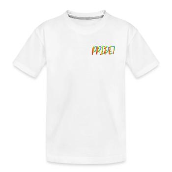 SCHRIFTZUG PRIDE - LGBTQ COMMUNITY - Kinder Premium Bio T-Shirt - Weiß - Vorne
