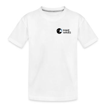 Wave - Make Waves - Kids' Premium Organic T-Shirt - white - Front