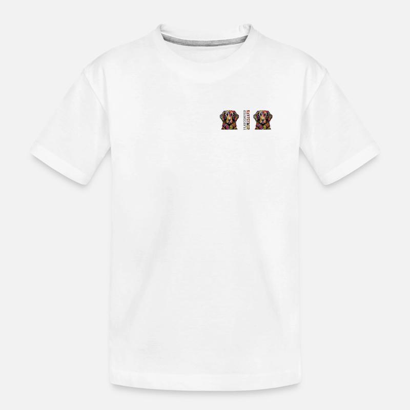 Flat Coated Retriever - Kinder Premium Bio T-Shirt - Weiß