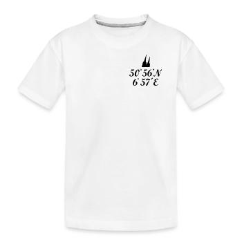 Köln Kölner Dom Koordinaten - Kinder Premium Bio T-Shirt - Weiß - Vorne