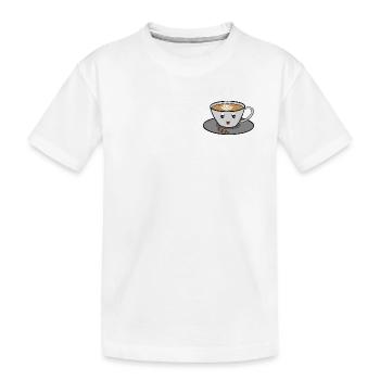 tasse à café - T-shirt bio Premium Enfant - blanc - Devant
