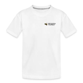 Hummel – Glaub an dich selbst - Kinder Premium Bio T-Shirt - Weiß - Vorne