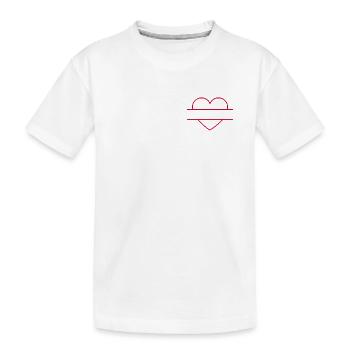 Le cœur peut être personnalisé - T-shirt bio Premium Enfant - blanc - Devant