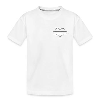 Heart logo - Kids' Premium Organic T-Shirt - white - Front