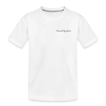 Powered By Plants - Kids' Premium Organic T-Shirt - white - Front