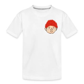 Le Grumeau Cheveux Rouges Taches De Rousseur Bleue - T-shirt bio Premium Enfant - blanc - Devant