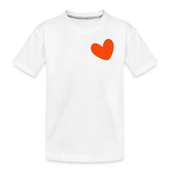 Coeur rempli de couleurs - T-shirt bio Premium Enfant - blanc - Devant