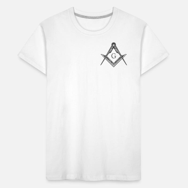 Masonic Symbol Angle & Compass Freemasonry Kids' Premium Organic T-Shirt