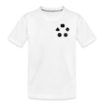 Ensemble de dés Stylo et Feuille - T-shirt bio Premium Enfant - blanc - Devant
