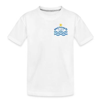 Mastichari Kos Insel Sonnenwellen - Kinder Premium Bio T-Shirt - Weiß - Vorne