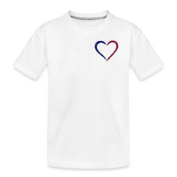 Le cœur est bâclé et écarlate - T-shirt bio Premium Enfant - blanc - Devant