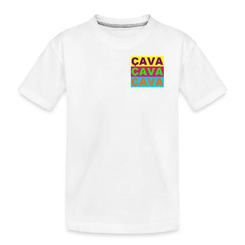 Cava Pop Triptyque - T-shirt bio Premium Enfant - blanc - Devant