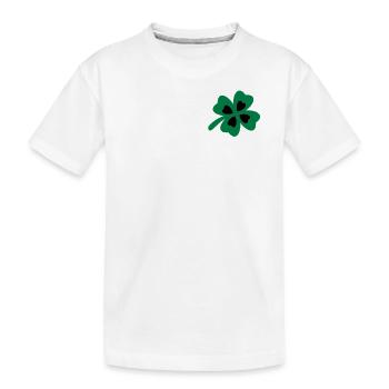 kleeblatt - Kinder Premium Bio T-Shirt - Weiß - Vorne