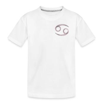Krebs Sternzeichen - Kinder Premium Bio T-Shirt - Weiß - Vorne