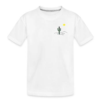 Cactus du désert au soleil - T-shirt bio Premium Enfant - blanc - Devant