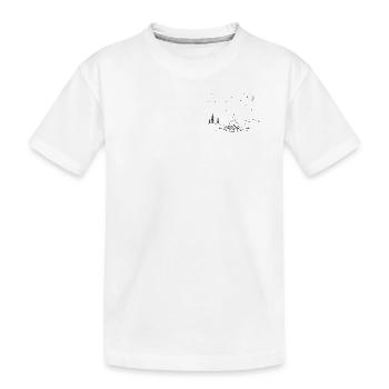 Feu de camp sous le ciel étoilé - T-shirt bio Premium Enfant - blanc - Devant