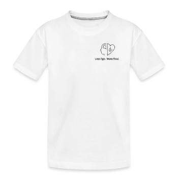 Herz Geist Balance – Weniger Ego - T-shirt bio Premium Enfant - blanc - Devant