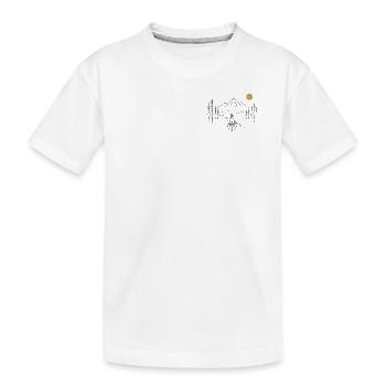 Kayak sur le lac - T-shirt bio Premium Enfant - blanc - Devant