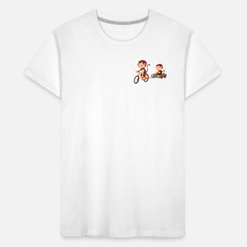Funny cute monkey Kids' Premium Organic T-Shirt