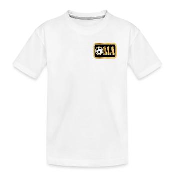 Schriftzug OMA - RENTNERIN FUßBALL - Kinder Premium Bio T-Shirt - Weiß - Vorne