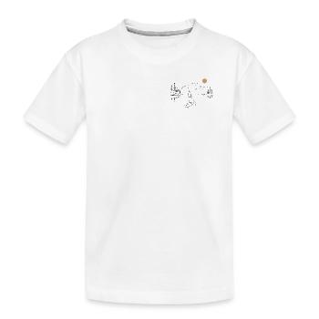 Stand-Up Paddle at the Lake - Kids' Premium Organic T-Shirt - white - Front
