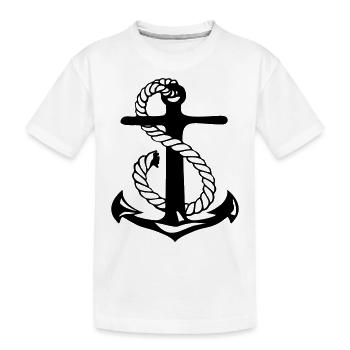 anker - Kinder Premium Bio T-Shirt - Weiß - Vorne