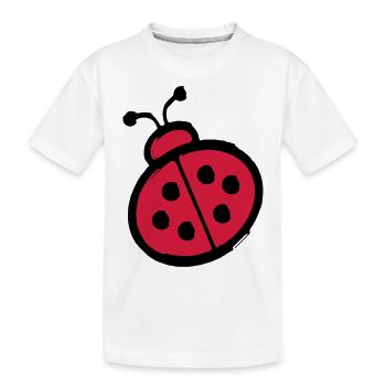 ladybug - Kids' Premium Organic T-Shirt - white - Front