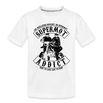 supermot addict - T-shirt bio Premium Enfant - blanc - Devant
