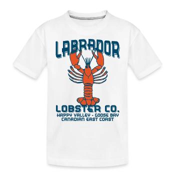 Labrador Lobster Co. - Kinder Premium Bio T-Shirt - Weiß - Vorne