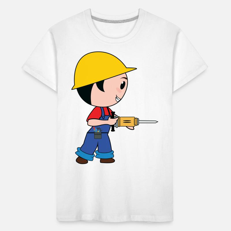 construction worker construction worker road construction tierfb Kids' Premium Organic T-Shirt