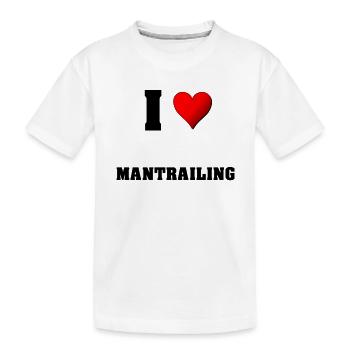 I love mantrailing - Kinder Premium Bio T-Shirt - Weiß - Vorne