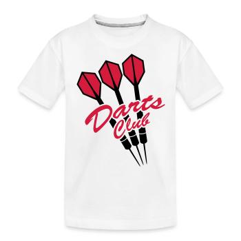 Darts Club - Kinder Premium Bio T-Shirt - Weiß - Vorne