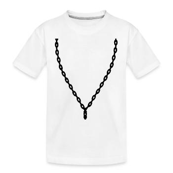 necklace jewelry necklace hang chain beautiful - Kids' Premium Organic T-Shirt - white - Front