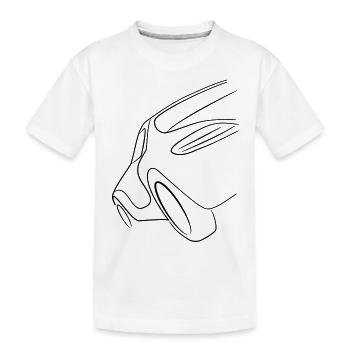 Luxus Auto Rennwagen Heck Tribal - Kinder Premium Bio T-Shirt - Weiß - Vorne