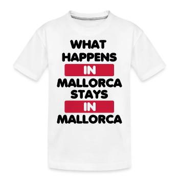 What Happens in Mallorca stays in Mallorca - Kinder Premium Bio T-Shirt - Weiß - Vorne